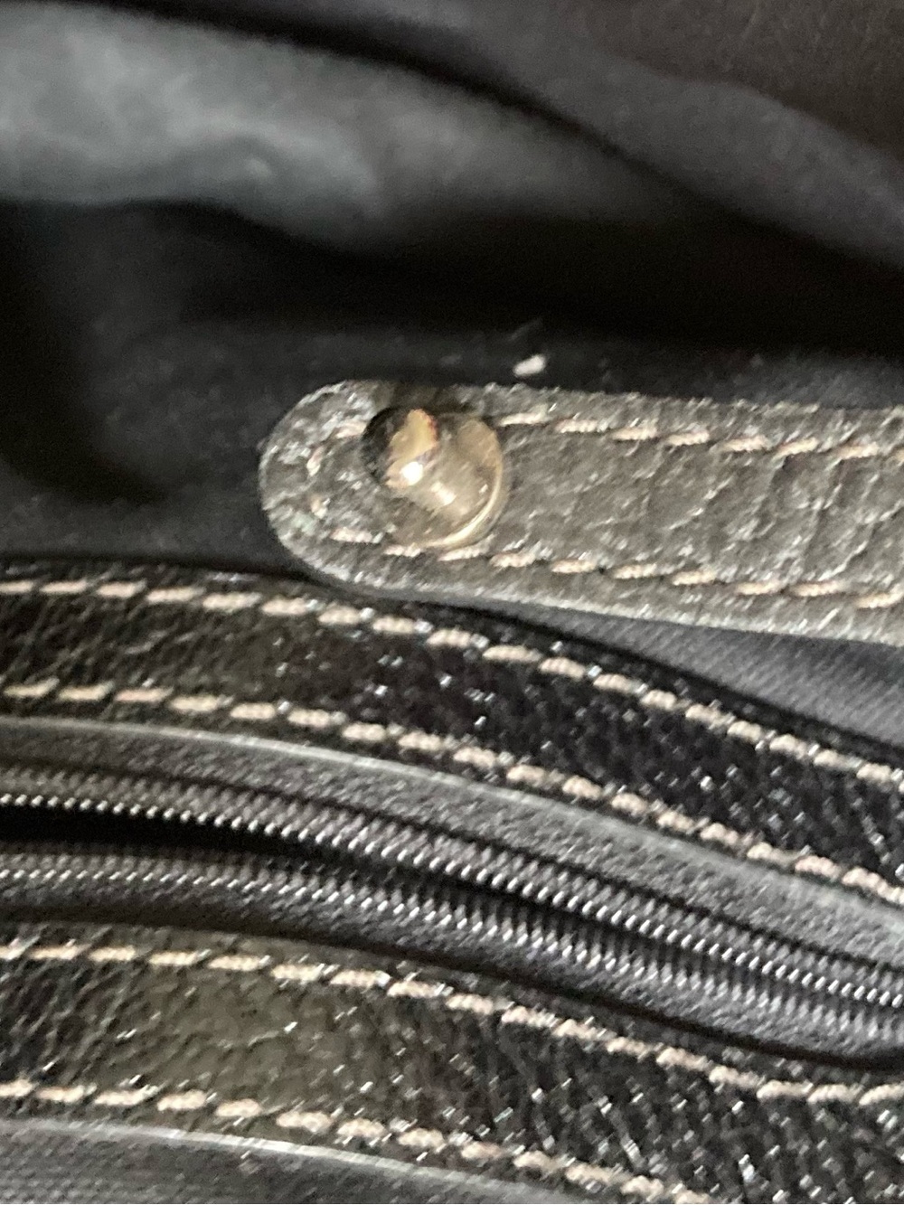 Y2K '90's Juicy Couture Black Satchel Handbag with 'WHATEVER' Charm - Picture 12 of 12
